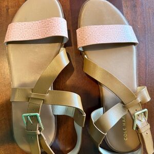 Cole Haan Women's Pink and Tan Sandals